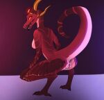  anthro butt discreet_user dragon ember_(discreet_user) female hi_res sitting solo 