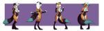  anthro breasts brown_body brown_fur butt canid canine canis digital_media_(artwork) digitigrade domestic_dog female fox fur green_body green_fur hair hi_res looking_at_viewer mammal nude pigeon_toed sequence simple_background smile solo species_transformation standing suit_transformation tomek1000 transformation white_body white_fur white_hair 