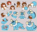  anthro anthro_to_feral blue_body blush brown_hair canid eeveelution ella_(tfhellhole) female feral genitals hair looking_down mammal nintendo nude pok&eacute;mon pok&eacute;mon_(species) pussy pussy_transformation shocked sleeping smile species_transformation spread_legs spreading tfhellhole transformation udtf vaporeon video_games 