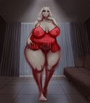  absurd_res anthro big_breasts bovid breasts caprine drapes female goat hi_res mammal mature_female mr_dark_and nightgown nipples slightly_chubby solo thick_thighs toriel undertale_(series) wide_hips 
