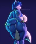  absurd_res anthro big_breasts big_butt breasts butt canid canine coolmaster98 female fox hi_res huge_butt krystal mammal nintendo rear_view side_boob solo star_fox video_games 