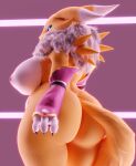  anthro bandai_namco big_breasts big_butt breasts butt canid canine coolmaster98 digimon digimon_(species) female fox hi_res huge_butt mammal nipples nude renamon solo thick_thighs wide_hips 