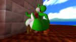  anthro dinosaur feces feces_in_ass male mario_bros nintendo pooping reptile rooftop scalie scat solo unknown_artist video_games yoshi yoshi_(character) 