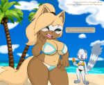  anthro barefoot big_breasts bikini breasts canid canine canis clothing colored curvy_figure dialogue duo edit english_text eyes_closed feet female female/female food hi_res hypocracy idw_publishing lemur mammal navel omegasunburst open_mouth popsicle primate sega simple_background slightly_chubby sonic_the_hedgehog_(comics) sonic_the_hedgehog_(idw) sonic_the_hedgehog_(series) standing strepsirrhine swimwear tangle_the_lemur text thick_thighs toes video_games voluptuous whisper_the_wolf white_background wide_hips wolf 