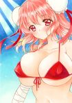  bikini breasts ibaraki_kasen large_breasts marker_(medium) o_o1219 pink_hair swimsuit tagme touhou traditional_media 