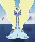  2022 animated anthro aurorus big_breasts breasts female fossil_pok&eacute;mon hi_res huge_breasts nintendo nipples nude pok&eacute;mon pok&eacute;mon_(species) solo tansau video_games 