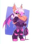  anthro armor big_breasts bigdad boots breast_squish breastplate breasts chiropteran cleavage clothed clothing female fishnet fishnet_legwear footwear hair hair_over_eye hi_res high_heeled_boots high_heels huge_breasts legwear mammal nipple_outline one_eye_obstructed rouge_the_bat sega solo sonic_the_hedgehog_(series) squish thigh_squish wings 