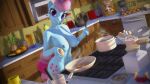  3d_(artwork) absurd_res anthro anthrofied breasts cooking digital_media_(artwork) egg equid female food friendship_is_magic fruit hi_res kitchen looking_at_viewer loveslove mammal mrs._cake_(mlp) my_little_pony nipples nude pineapple plant solo 