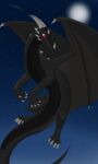  absurd_res claws dark_body dragon drake_wyrm feral hi_res horn male night shadow_dragon solo wings 