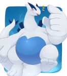  2022 3_toes 5_fingers absurd_res ai_only_dream belly blep blue_belly blue_eyes blue_tail blush emanata feet fingers front_view hi_res legendary_pok&eacute;mon looking_at_viewer lugia multicolored_body nintendo pok&eacute;mon pok&eacute;mon_(species) solo toes tongue tongue_out two_tone_body two_tone_tail video_games 