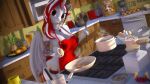  3d_(artwork) absurd_res alicorn_oc anthro apron apron_only bat_wings clothing cooking_pot cookware digital_media_(artwork) equid equine fan_character female food fruit frying_pan hair hasbro hi_res horn jewelry kitchen kitchen_utensils lovers_(oc) loveslove mammal membrane_(anatomy) membranous_wings mostly_nude multicolored_hair my_little_pony necklace pineapple plant red_eyes red_hair smile solo steam tools two_tone_hair white_hair winged_unicorn wings 