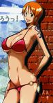  bangs bikini breasts cleavage female highres looking_at_viewer nami nami_(one_piece) one_piece sexy smile solo swimsuit tattoo 