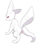  2022 anus blush butt canopus335 eeveelution female feral genitals looking_at_viewer looking_back nintendo paws pok&eacute;mon pok&eacute;mon_(species) pussy red_eyes simple_background smile solo spot_color standing umbreon video_games white_background 