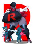  absurd_res anthro big_breasts blue_body bottomless breasts claws clothed clothing cornchip21 dabbing feathers featureless_breasts female forehead_gem genitals gesture gloves group handwear hat headgear headwear hi_res holding_object holding_pok&eacute;ball huge_breasts hyper hyper_breasts kerchief kirbot12 larger_female leggings legwear meme nintendo nipple_outline nude pointing pok&eacute;ball pok&eacute;mon pok&eacute;mon_(species) pussy red_eyes shirt size_difference smaller_female smile sneasel team_rocket thick_thighs topwear video_games weavile 
