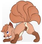  2022 anatomically_correct anatomically_correct_genitalia anatomically_correct_pussy animal_genitalia animal_pussy anus butt canid canine canine_pussy canis coille digital_media_(artwork) female feral fur genitals hi_res looking_at_viewer mammal nintendo nude open_mouth pok&eacute;mon pok&eacute;mon_(species) presenting presenting_anus presenting_pussy pussy simple_background smile solo video_games vulpix 