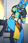  2022 ambiguous_gender anthro hi_res lucario nintendo pok&eacute;mon pok&eacute;mon_(species) red_eyes ruins_style_lucario sasaki_sue sitting smile video_games 