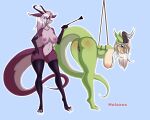  absurd_res anthro bdsm big_breasts bondage bouncing_breasts bound breasts clothing dragon duo female female/female hi_res holaxes humanoid lingerie long_tail spank_marks thick_thighs 