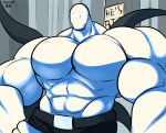  2021 abs biceps big_muscles big_pecs blue_background clothed clothing colored creepypasta digital_drawing_(artwork) digital_media_(artwork) english_text featureless_face forest forest_background grey_background hands_on_hips hi_res humanoid male muscular muscular_male nature nature_background not_furry note paper pecs plant shaded simple_background slenderman solo tentacles text topless tree unusualboo54 white_body white_skin 