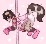  &lt;3 2017 ambiguous_gender anthro archived_source blush bound diaper digital_drawing_(artwork) digital_media_(artwork) fur gag hair monsterbunny pacifier pacifier_gag simple_background solo 