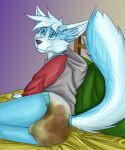  2019 ambiguous_gender anthro archived_source bed bodily_fluids canid canine clothing detailed_background diaper digital_drawing_(artwork) digital_media_(artwork) feces fennec fox fur furniture genital_fluids hi_res hoodie lying mammal marealeopard messy_diaper raised_tail scat smile soiled_diaper soiling solo topwear urine wet_diaper wetting 