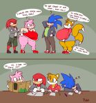  2_tails amy_rose anthro belly big_belly big_breasts blue_body blue_eyes bodily_fluids bottom_heavy bottomless bottomless_female bottomwear breasts canid canine cargo_shorts clothed clothing crossgender cum cum_inflation curvy_figure d20 dice dipstick_tail dm_screen dress echidna eulipotyphlan eyebrows female footwear fox furniture genital_fluids green_clothing green_shirt green_topwear grey_clothing grey_jacket grey_topwear group hedgehog hi_res hoodie inflation jacket knuckles_the_echidna male mammal markings miles_prower monotreme multi_tail nervous_smile overweight paper pen pink_body plaga pouting raised_eyebrow red_body red_clothing red_dress red_footwear red_hoodie red_shoes red_topwear role-playing_game sega shirt shoes shorts sleeping smile smirk sonic_the_hedgehog sonic_the_hedgehog_(series) sound_effects table tabletop_game tail_markings thick_thighs topwear voluptuous wide_hips yellow_body zzz 