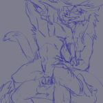  2021 anthro anthro_on_anthro balls chair_position clitoris duo female female_penetrated from_behind_position fur genitals hair hi_res looking_pleasured male male/female male_penetrating male_penetrating_female mammal monochrome motion_lines penetration penis ruttingstrap sergal sex vaginal vaginal_penetration 