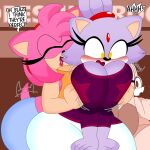  2022 3barts 4k absurd_res accessory amy_rose anthro big_breasts big_ears blaze_the_cat blush bouncing_breasts breast_grab breast_jiggle breast_squish breasts cleavage clothed clothing cream_the_rabbit curvy_figure detailed_background dialogue digital_media_(artwork) domestic_cat english_text eulipotyphlan eyelashes eyes_closed felid feline felis female female/female fingers fur grabbing_from_behind group hair hand_on_breast headband hedgehog hi_res holding_breast hourglass_figure huge_breasts inside jiggling lagomorph lavender_body lavender_fur lavender_hair leporid lips long_ears mammal multicolored_body multicolored_fur pink_body pink_fur pink_hair rabbit sega shirt short_hair short_tail smile sonic_the_hedgehog_(series) squish standing surprise tail_motion tailwag tan_body tan_fur tank_top text thick_thighs tongue topwear two_tone_body two_tone_fur voluptuous white_body white_fur wide_hips yellow_eyes 