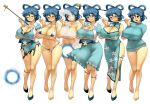  aqua_dress bangs barefoot belt bikini black_footwear blue_eyes blue_footwear blue_hair blush bobby_socks breasts burnt_clothes china_dress chinese_clothes cleavage closed_eyes collared_vest covered_navel d.koutya dress flower frills hagoromo hair_ornament hair_rings huge_breasts jewelry kaku_seiga kiseru leg_ribbon light_blue_hair medium_breasts medium_hair multiple_persona navel nude ofuda open_clothes open_vest petticoat pipe puffy_short_sleeves puffy_sleeves ribbon shawl short_sleeves smile smoke socks sweater swimsuit touhou vest white_legwear 