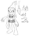  absurd_res abyss_the_squid anthro bikini bikini_bottom clothing eyewear eyewear_on_head female fishnet flat_chested goggles goggles_on_head hb_lint hi_res membrane_(anatomy) sega solo sonic_the_hedgehog_(series) swimwear tentacles webbed_feet 