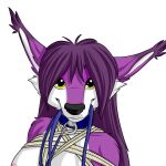  2015 alpha_channel anthro bdsm blue_collar bondage bound canid canine collar digital_media_(artwork) ear_tuft female fox fur hair harness headshot_portrait icon kneezle_(character) leash leash_in_mouth leash_in_own_mouth long_ears long_hair looking_at_viewer mammal mouth_hold object_in_mouth pentagram pentagram_harness portrait puppy_eyes purple_body purple_fur purple_hair restraints rope rope_bondage rope_harness simple_background solo submissive submissive_female teeth transparent_background tuft walkies yellow_eyes zikaur 