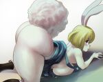  anthro ass_up big_butt breast_squish breasts butt carrot_(one_piece) female fur hi_res lagomorph leporid mammal noblood one_piece rabbit solo squish white_body white_fur 