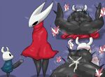  &lt;3 anthro arthropod balls big_penis black_body bodily_fluids bottomless cloak clothed clothing clothing_lift cum cum_inside dress dress_lift duo enigi09 female from_front_position genital_fluids genitals hi_res hollow_knight hornet_(hollow_knight) incest_(lore) larger_female male male/female mask mating_press penis protagonist_(hollow_knight) pussy_juice sex size_difference small_but_hung smaller_male sweat team_cherry video_games 