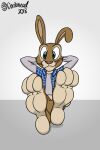  2018 absurd_res anthro artist_name barefoot brown_body brown_fur digital_media_(artwork) doritohead e.b. easter easter_bunny feet foot_focus fur grey_eyes hands_behind_head hi_res holidays hop_(movie) illumination_entertainment lagomorph leporid long_ears looking_at_viewer male mammal multicolored_body multicolored_fur rabbit signature simple_background sitting smile solo tan_body tan_fur toes two_tone_body two_tone_fur whiskers white_background 