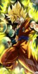  1boy aura blonde_hair blue_eyes dougi dragon_ball dragon_ball_z highres kinakomochi_(user_vedc2333) male_focus open_mouth son_goku super_saiyan tagme 