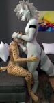  3d_(artwork) absurd_res andromorph andromorph/male anthro canid canine canis digital_media_(artwork) disgruntled_(artist) duo ear_piercing ear_ring erection fellatio fur genitals hair hi_res huge_filesize intersex intersex/male jack_(disgruntled) llynux male male_penetrating mammal nipples nude oral penetration penile penis piercing sex smile tongue tongue_out 