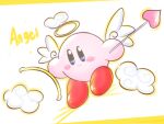  ambiguous_gender angel blue_eyes blush cloud english_text flying hi_res kirby kirby_(series) nintendo not_furry pink_body solo text video_games waddling_head wings 