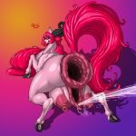  1:1 absurd_res anus areola big_areola big_breasts big_butt big_nipples black_horn bodily_fluids breasts butt clitoris crotch_breasts digital_drawing_(artwork) digital_media_(artwork) ehri_(rashchaos) ejaculation equid equine fan_character female feral gaping gaping_anus gaping_pussy genital_fluids genitals gradient_background hair hi_res hooves horn horse huge_areola huge_breasts huge_butt huge_nipples hyper hyper_genitalia long_hair long_horn long_tail looking_at_viewer mammal muscular muscular_female muscular_feral nipples open_mouth pink_anus pink_areola pink_body pink_hair pink_nipples pink_pussy pink_tail pony presenting presenting_anus presenting_hindquarters presenting_pussy pussy pussy_ejaculation pussy_juice rashchaos shadow signature simple_background solo sploot teats tongue what_has_science_done 