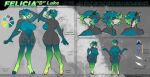  absurd_res anthro big_breasts blue_body blue_hair blue_skin breasts butt elbow_fin english_text fake_tail felicia_lake female fireflufferz fish freckles freckles_on_butt gills green_body green_hair green_skin grey_body grey_skin grin hair hand_on_hip hi_res horn huge_breasts looking_at_viewer marine markings model_sheet mole_on_breast navel open_mouth pawpads requiem_shark scar shark sigh smile smirk solo standing teeth teeth_showing teeth_visible text thick_thighs tiger_shark tiger_stripes tongue tongue_out wide_hips yellow_eyes 