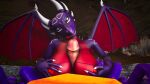  16:9 3d_(artwork) activision anthro areola big_breasts breast_play breasts claws cynder digital_media_(artwork) dragon duo erection female foxibiki genitals hi_res huge_breasts male male/female membrane_(anatomy) membranous_wings nipples open_mouth penis scalie sex smile source_filmmaker spyro spyro_the_dragon titfuck tongue video_games widescreen wings 