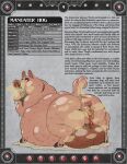  anal anal_vore bodily_fluids butt domestic_pig english_text fapp feral hyper mammal min overweight rpg_(disambiguation) suid suina sus_(pig) sweat tabletop text vore 