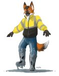  2017 4_fingers alpha_channel anthro black_boots black_clothing black_footwear black_nose black_topwear boots bottomwear brown_body brown_ears brown_fur brown_hair cement clothing dated denim denim_clothing dipstick_tail fangs fingers footwear fur grey_clothing grey_topwear hair hi_res inner_ear_fluff jeans male markings open_mouth orange_body orange_ears orange_fur orange_inner_ear orange_tail pants pink_tongue short_hair solo tail_markings tongue topwear tuft wet_cement white_body white_fur white_inner_ear_fluff white_tail yellow_clothing yellow_topwear yookie 