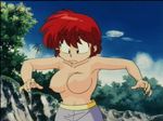  animated animated_gif bouncing_breasts breasts genderswap gif island jiggle lowres qvga ranma-chan ranma_1/2 red_hair saotome_ranma shake surprised 