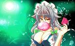  1680x1050 bubblegum condom female gimp highres izayoi_sakuya tajima_yuuki touhou wallpaper 