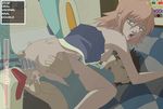  anal ass ass_grab breasts canti cum cum_inside double_penetration drill flcl fooly_cooly gangbang gif group_sex haruhara_haruko machine nandaba_naota pink_hair pussy_juice sex uncensored vaginal yellow_eyes zone 