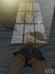  boxers erection hand_in_boxers naruto sleeping tattoo testicles uzumaki_naruto window 