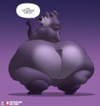  anthro aru_beru aruberu big_butt butt chubby_anthro chubby_male eyewear facial_piercing fur furry_ass glasses hi_res huge_butt huge_hips huge_thighs lips looking_at_viewer looking_back male mammal monotone_background multicolored_body multicolored_fur nose_piercing obese obese_anthro obese_male overweight overweight_anthro overweight_male piercing presenting presenting_hindquarters rear_view slightly_chubby smile solo solo_focus speech_bubble superchub thick_thighs two_tone_body two_tone_fur ursid 