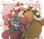  &lt;3 2022 absurd_res anthro balls belly big_belly blush bodily_fluids bowser censored cum dumdum duo ejaculation erection genital_fluids genitals hi_res humanoid_genitalia humanoid_hands humanoid_penis kemono koopa male male/male mammal mario_bros moobs muscular muscular_male nintendo nipples overweight overweight_male penis red_body scalie sweat video_games 