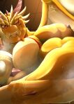  abs absurd_res anthro biceps blush dragon flexing hi_res horn lifewonders male muscular muscular_anthro muscular_male ophion pecs scales smile solo tokyo_afterschool_summoners toranoyouhei veiny_muscles video_games wings yellow_body yellow_scales 