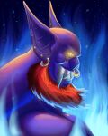  4:5 beard darkness demon demon_humanoid elemental_manipulation facial_hair fantasy fire fire_manipulation hi_res humanoid hunkinkalv kalvai magic male muscular muscular_male night piercing solo star 