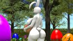  16:9 2021 3d_(artwork) anthro big_breasts big_butt breasts butt digital_media_(artwork) dnrud12 easter easter_bunny easter_egg egg female grass happy hi_res holding_object holidays lagomorph leporid mammal note_symbol nude plant rabbit smile solo tree white_body white_skin widescreen 
